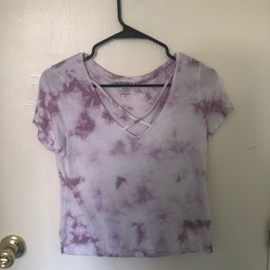 Crop top with crossing strings